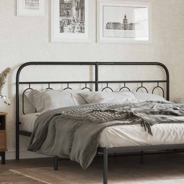 vidaXL udskiftningsgavl 193 cm metal sort