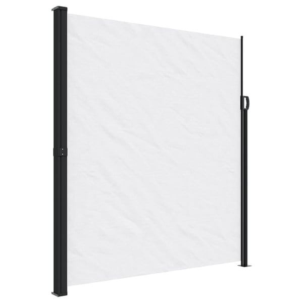 vidaXL Uttrekkbar sidemarkise hvit 220x500 cm