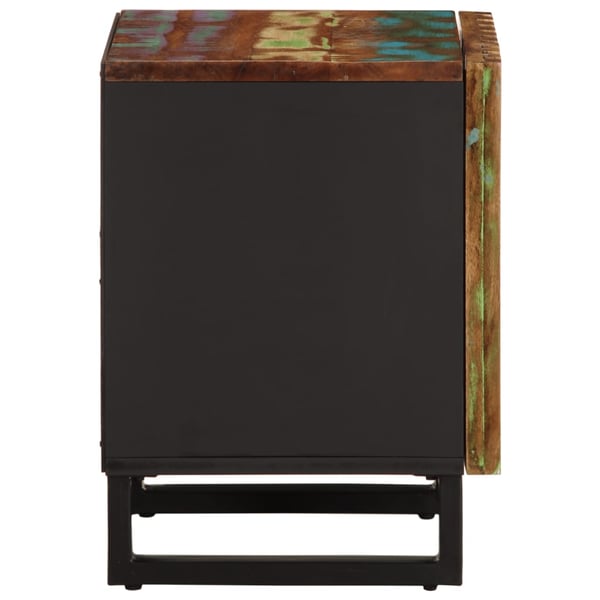 vidaXL sengebord 40x34x46 cm massivt genbrugstræ