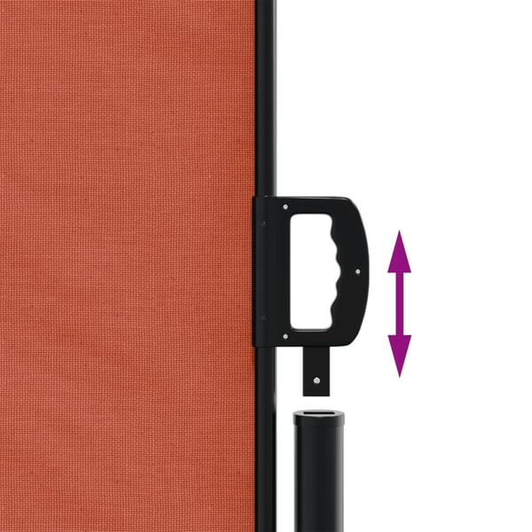 vidaXL Uttrekkbar sidemarkise terrakotta 140x1200 cm