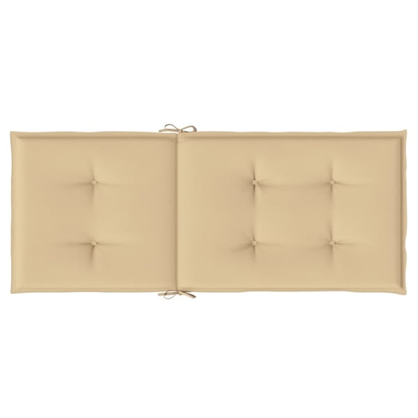 vidaXL stolehynder med høj ryg 6 stk. 120x50x7 cm stof beige