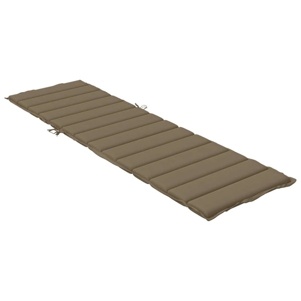 vidaXL hynde til liggestol 200x60x4 cm stof meleret gråbrun