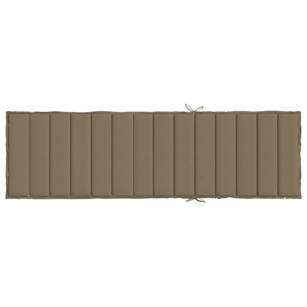 vidaXL hynde til liggestol 200x60x4 cm stof meleret gråbrun