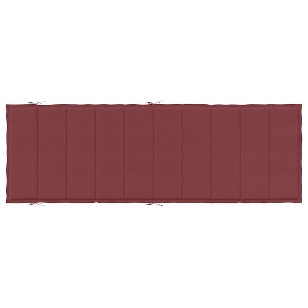 vidaXL hynde til liggestol 186x58x3 cm stof meleret vinrød