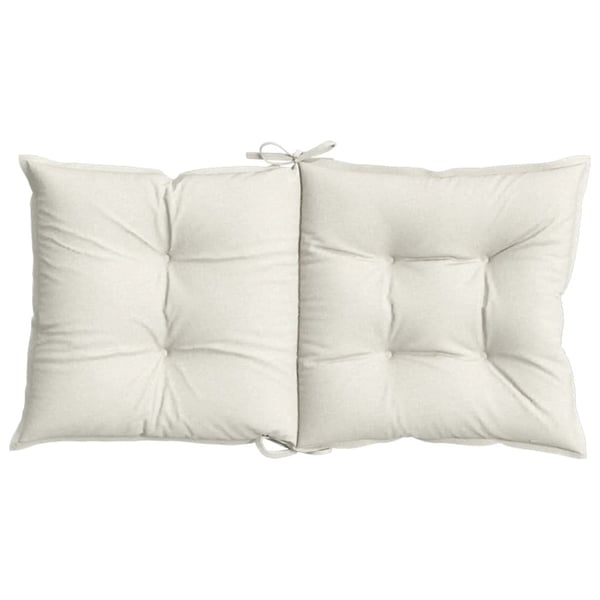 vidaXL stolehynder med lav ryg 4 stk. 100x50x7 cm stof cremefarvet