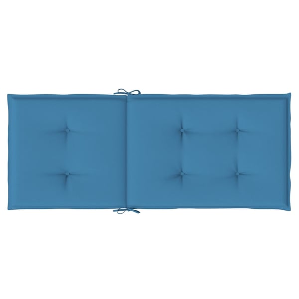 vidaXL stolehynder med høj ryg 4 stk. 120x50x4 cm stof blå