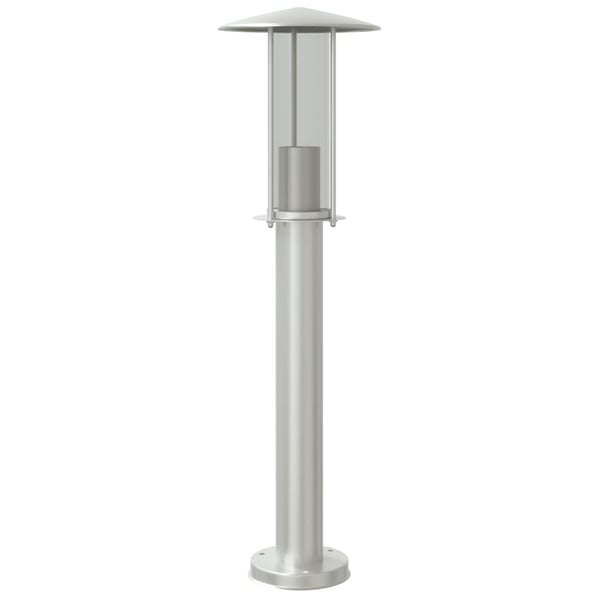 vidaXL Utendørs gulvlampe sølv 60 cm rustfritt stål