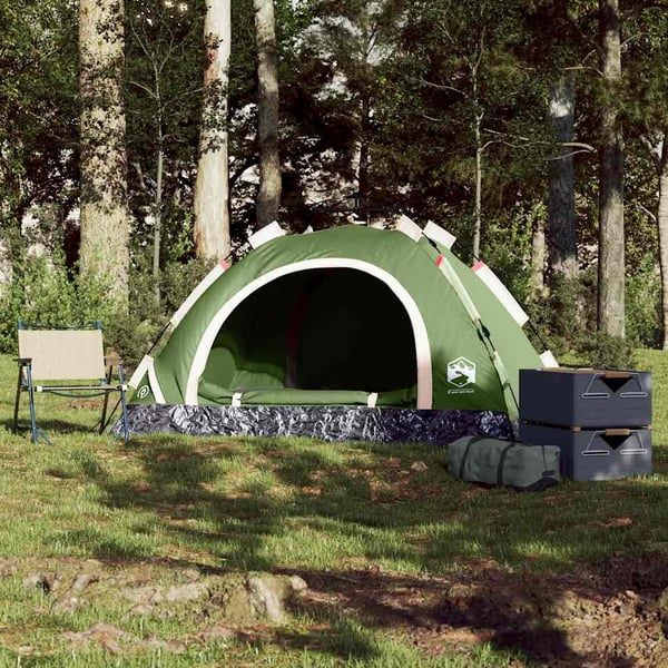 vidaXL Campingtelt 2 personer grønn hurtigutløser