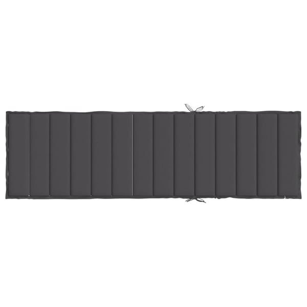 vidaXL Solsängsdyna melerad antracit 200x50x4 cm tyg