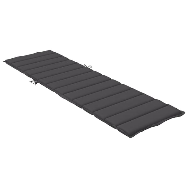 vidaXL Solsängsdyna melerad antracit 200x50x4 cm tyg
