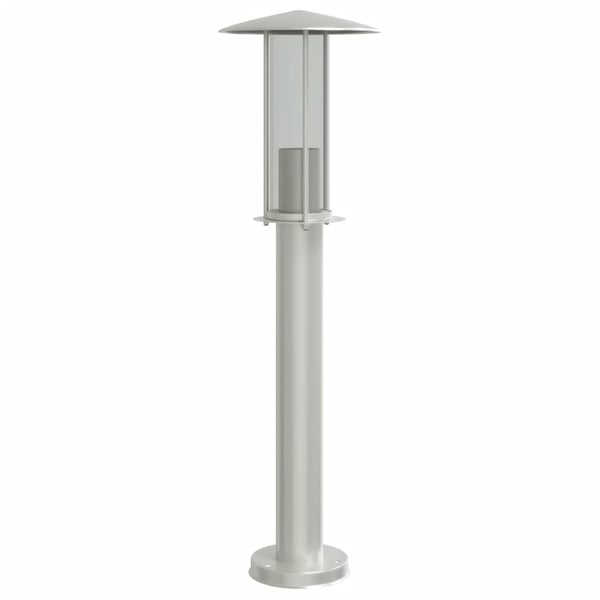 vidaXL Utendørs gulvlamper 3 stk sølv 60 cm rustfritt stål