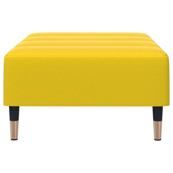 vidaXL fodskammel 77x55x31 cm velour gul