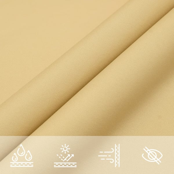 vidaXL Solseil sand 7x7 m 100% polyester oxford