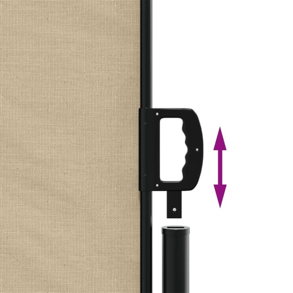 vidaXL sammenrullelig sidemarkise 120x500 cm beige