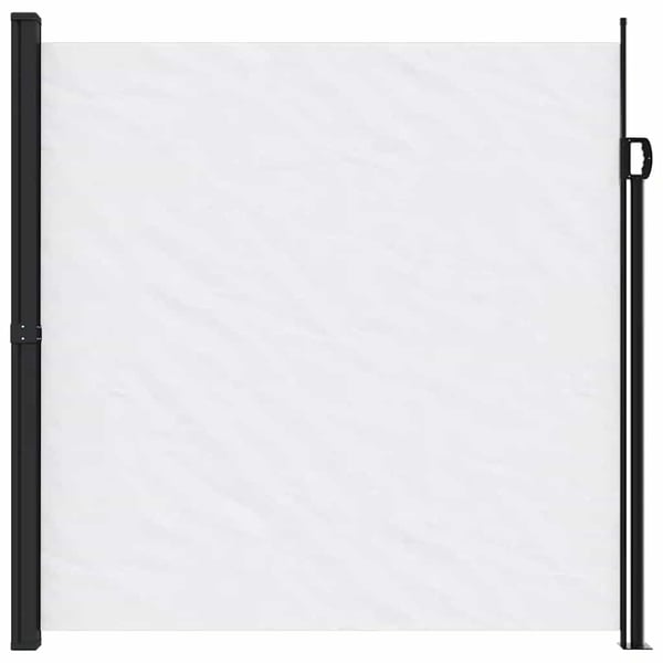 vidaXL Infällbar sidomarkis vit 200x600 cm
