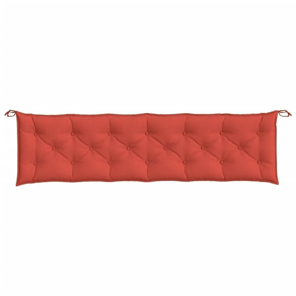 vidaXL hynder til havebænk 2 stk. 200x50x7 cm stof meleret rød