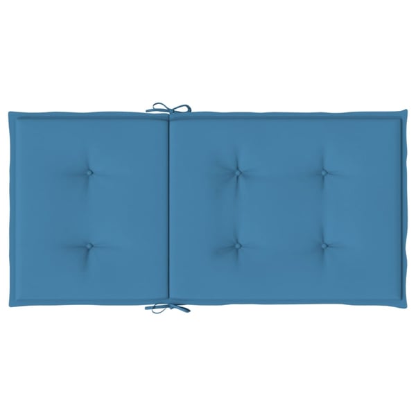 vidaXL stolehynder med lav ryg 6 stk. 100x50x4 cm stof blå