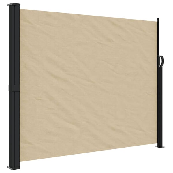 vidaXL Uttrekkbar sidemarkise beige 170x300 cm