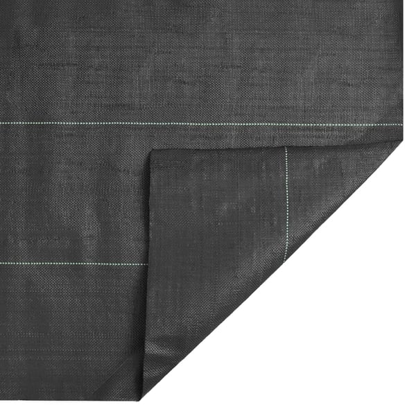 vidaXL Kontrollmatte for ugress svart 1x10 m PP