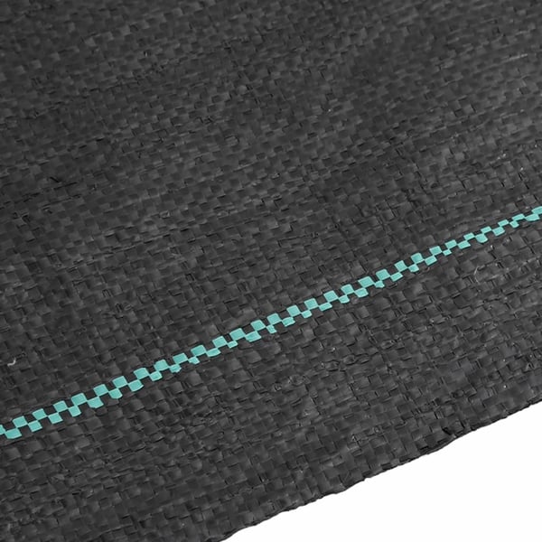 vidaXL Kontrollmatte for ugress svart 1,5x150 m PP