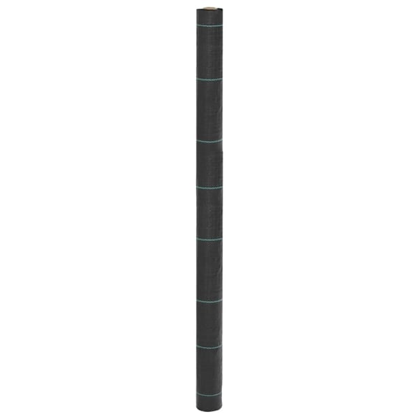 vidaXL Kontrollmatte for ugress svart 1,5x100 m PP