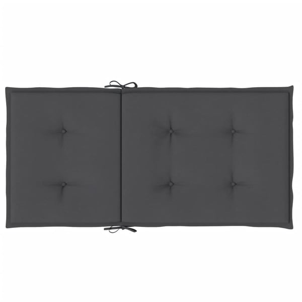 vidaXL stolehynder med lav ryg 4 stk. 100x50x4 cm stof antracitgrå