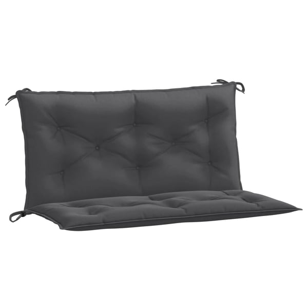 vidaXL hynder til havebænk 2 stk. 100x50x7 cm stof meleret antracitgrå