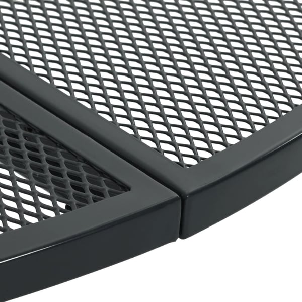 vidaXL Terrassebord rundt antrasitt Ø80x72,5 cm pulverlakkert stål