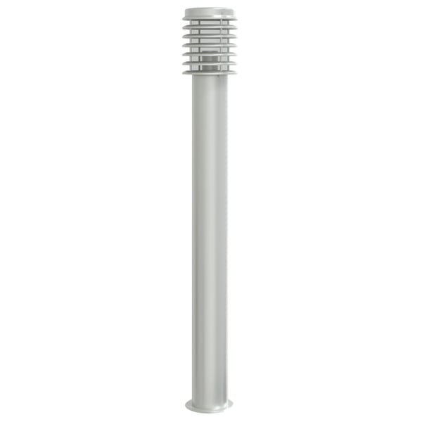 vidaXL Utendørs gulvlampe sølv 110 cm rustfritt stål