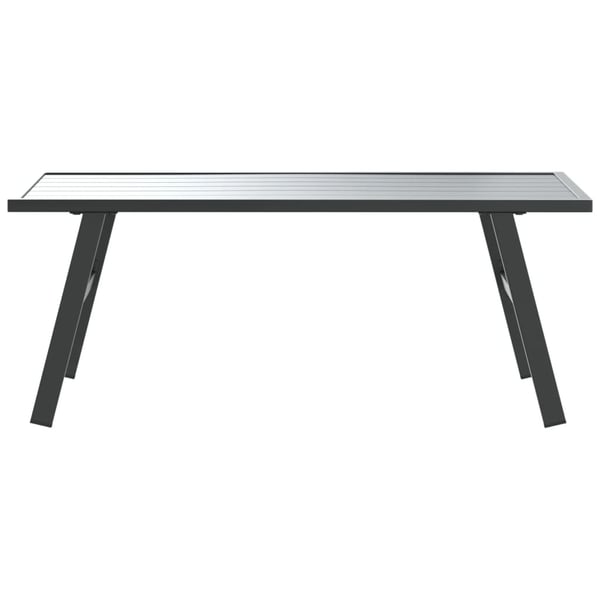 vidaXL havebord 90x45x35 cm pulverlakeret stål sort