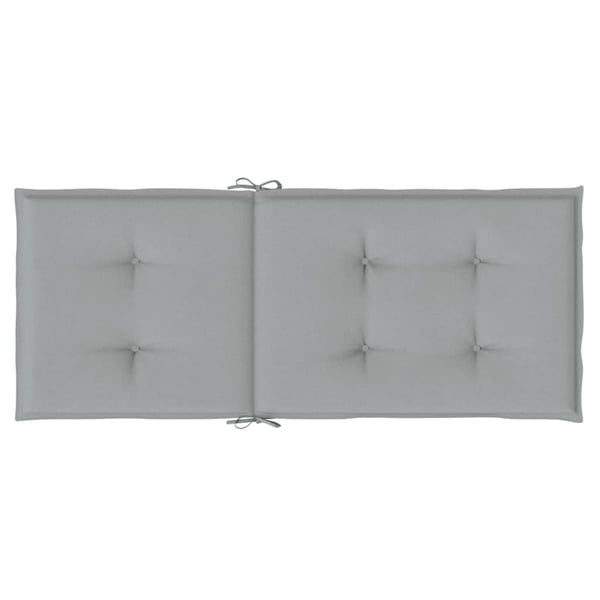 vidaXL stolehynder med høj ryg 4 stk. 120x50x4 cm stof lysegrå