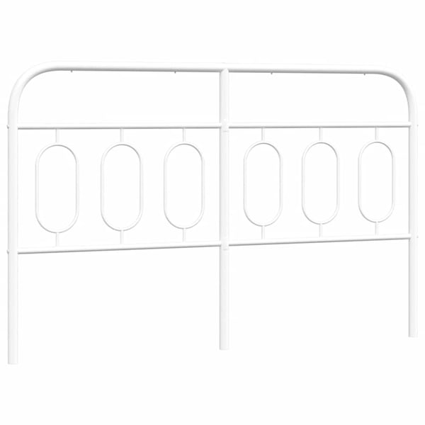 vidaXL Utskiftbar sengegavl i metall hvit 137 cm