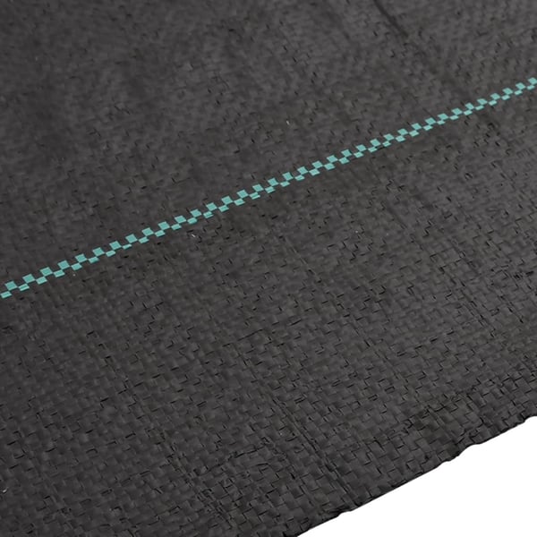 vidaXL Kontrollmatte for ugress svart 2x100 m PP