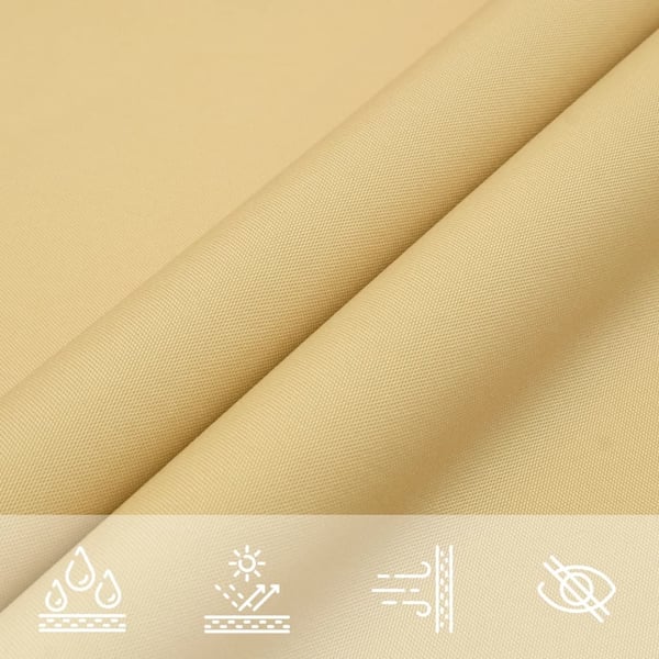 vidaXL solsejl 8x5 m 100 % polyesterstof sandfarvet
