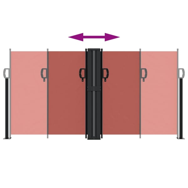 vidaXL Uttrekkbar sidemarkise 120x1000 cm terrakotta