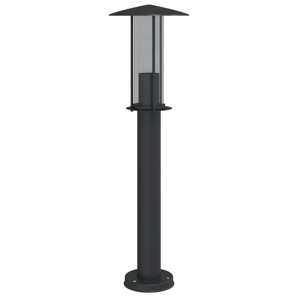 vidaXL udendørs standerlampe 60 cm rustfrit stål sort