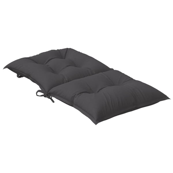 vidaXL stolehynder med lav ryg 2 stk. 100x50x7 cm stof antracitgrå