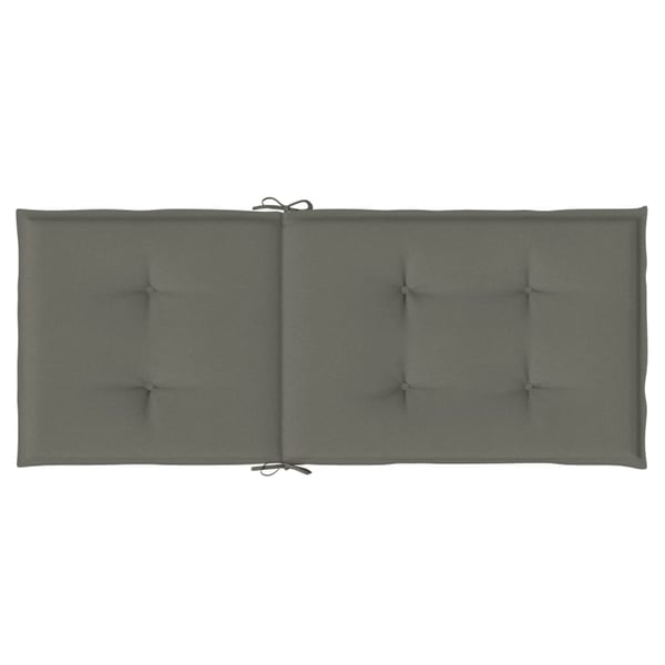 vidaXL stolehynder med høj ryg 2 stk. 120x50x4 cm stof mørkegrå