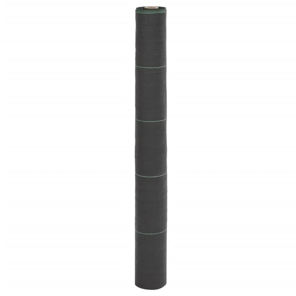 vidaXL Kontrollmatte for ugress svart 1x25 m PP