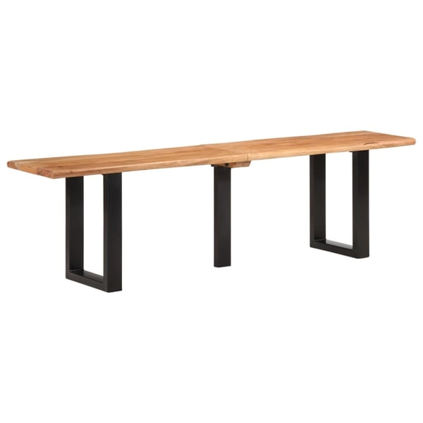 vidaXL Benk 160 cm heltre akasie og stål
