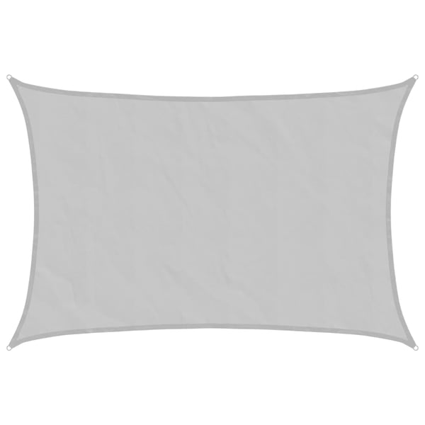 vidaXL Solseil lysegrå 5x3 m 100% polyester oxford