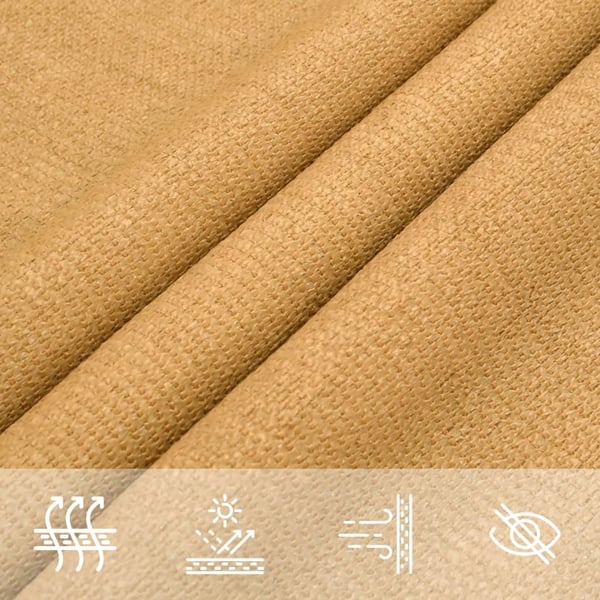 vidaXL Solseil 160 g/m² rektangulær sand 5x7 m HDPE