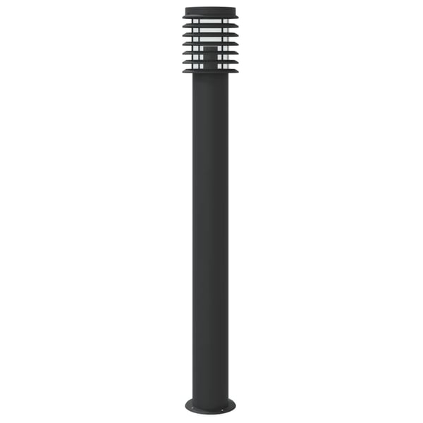 vidaXL Utendørs gulvlamper sensorer 3 stk svart 110 cm rustfritt stål
