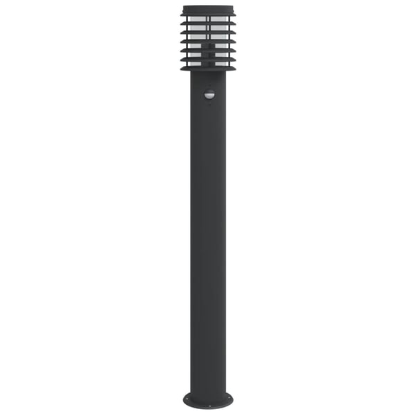 vidaXL Utendørs gulvlamper sensorer 3 stk svart 110 cm rustfritt stål
