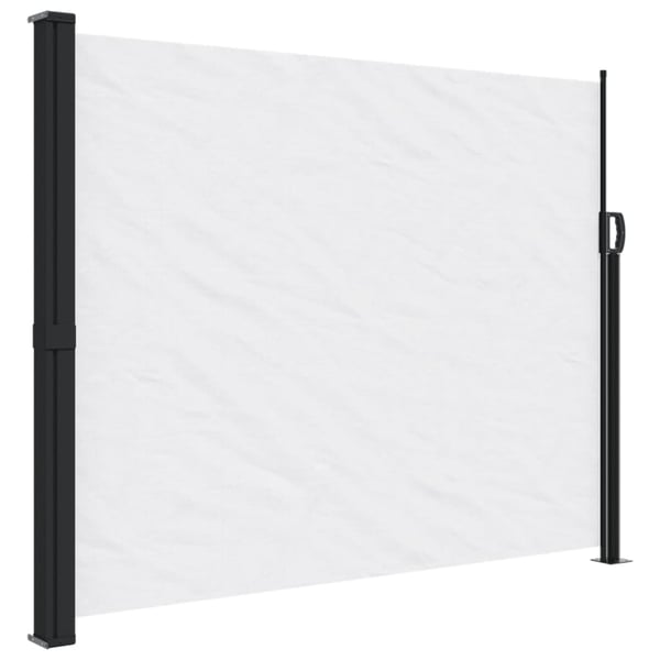 vidaXL Uttrekkbar sidemarkise hvit 170x300 cm