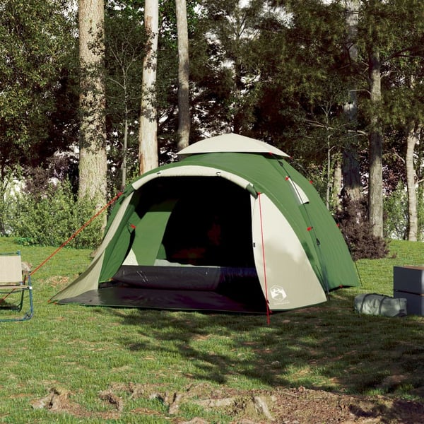 vidaXL 3-personers campingtelt kuppel quick-release grøn
