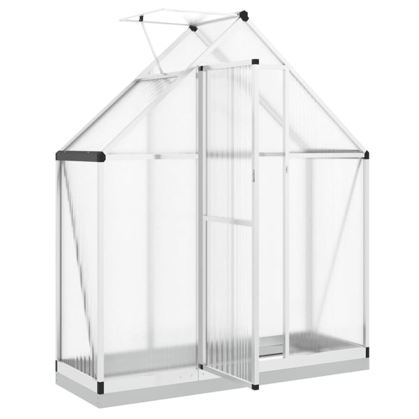 vidaXL Växthus med ram silver 169x58x202 cm aluminium