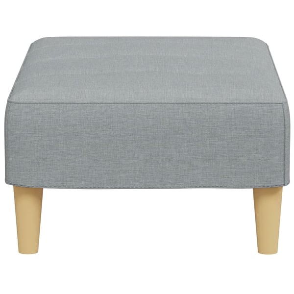 vidaXL fodskammel 77x55x31 cm stof lysegrå