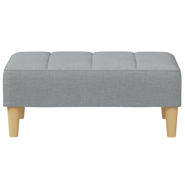 vidaXL fodskammel 77x55x31 cm stof lysegrå
