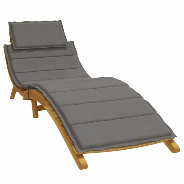 vidaXL hynde til liggestol 186x58x3 cm stof meleret mørkegrå